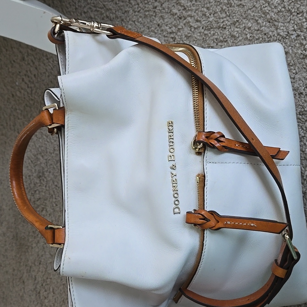 Dooney & Bourke White and Tan Women's Bag